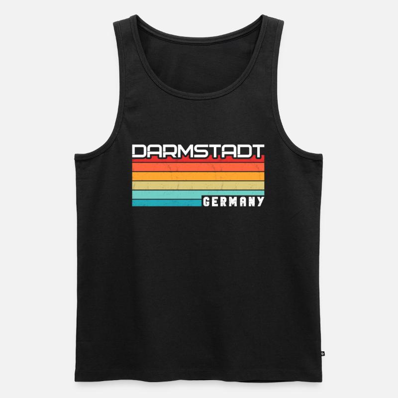 Darmstädterin Darmstädter Darmstadt - Männer Premium Bio Tank Top - Schwarz