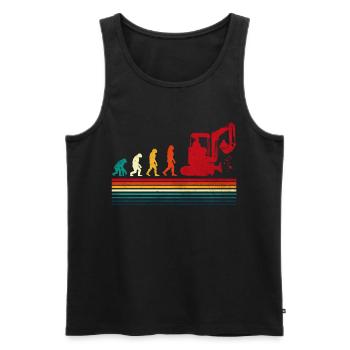 Excavator driver Heavy equipment operator - Men's Premium Organic Tank Top - black - Front - Michal (187cm)
