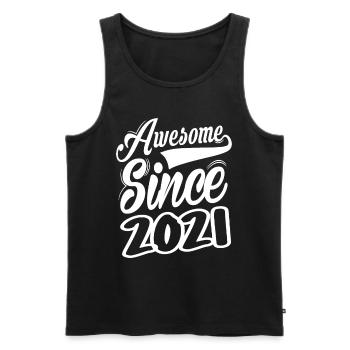 Awesome Since 2021 - Men's Premium Organic Tank Top - black - Front - AI Model Male 178 light (178cm)