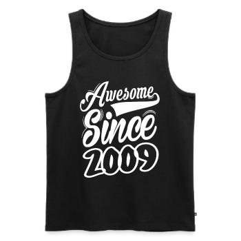 Awesome Since 2009 - Men's Premium Organic Tank Top - black - Front - AI Model Male 178 light (178cm)