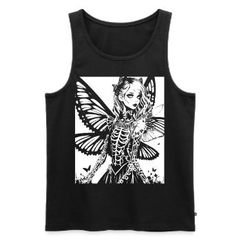 Fairycore Aesthetics Grunge Skeleton Fairy Goth G - Men's Premium Organic Tank Top - black - Front - Michal (187cm)
