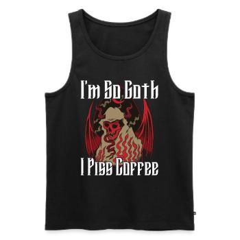 Satan Belzébuth Diable Gothique Pentagramme Mystique - Débardeur bio Premium Homme - noir - Devant - AI Model Male 178 light (178cm)