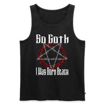 Satan Beelzebub Teufel Gothic Pentagram Mystisch - Männer Premium Bio Tank Top - Schwarz - Vorne - Michal (187cm)