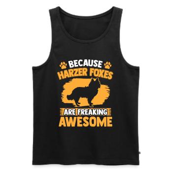 Harz fox is fantastic herding fox - Men's Premium Organic Tank Top - black - Front - AI Model Male 178 light (178cm)