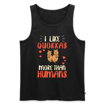 Quokka ressemble plus à un marsupial australien - Débardeur bio Premium Homme - noir - Devant - Michal (187cm)