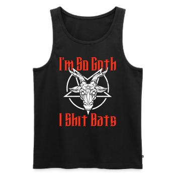 Satan Belzébuth Diable Gothique Pentagramme Mystique - Débardeur bio Premium Homme - noir - Devant - Michal (187cm)