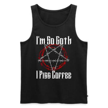 Satan Belzébuth Diable Gothique Pentagramme Mystique - Débardeur bio Premium Homme - noir - Devant - AI Model Male 178 light (178cm)