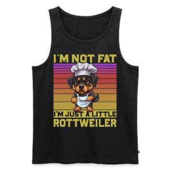 I'm not fat I'm just a little Rottweiler - Männer Premium Bio Tank Top - Schwarz - Vorne - Michal (187cm)