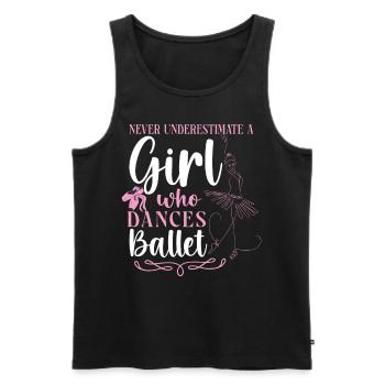 Ballet Dancer Dance Girl Ballerina - Männer Premium Bio Tank Top - Schwarz - Vorne - Michal (187cm)