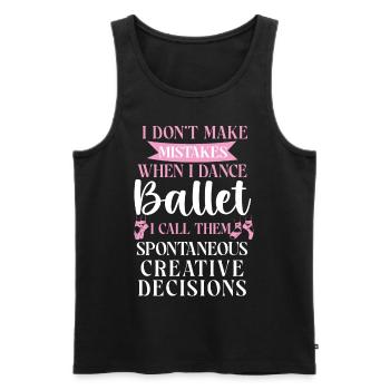Ballet Danseuse Danse Ballerine - Débardeur bio Premium Homme - noir - Devant - Michal (187cm)