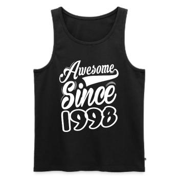Awesome Since 1998 - Men's Premium Organic Tank Top - black - Front - AI Model Male 178 light (178cm)