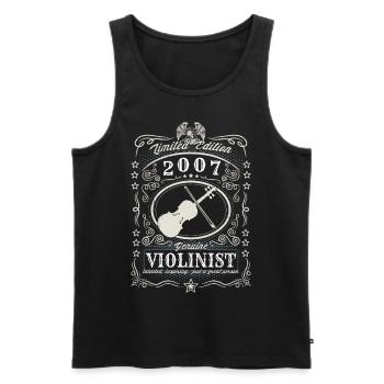 Vintage 2007 Violinist Geburtstag Geschenk Hobby - Männer Premium Bio Tank Top - Schwarz - Vorne - Michal (187cm)