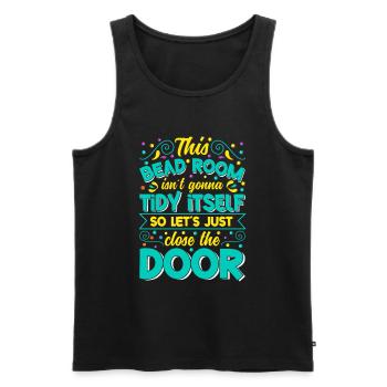 Beading Designs for Beader - Men's Premium Organic Tank Top - black - Front - AI Model Male 178 light (178cm)