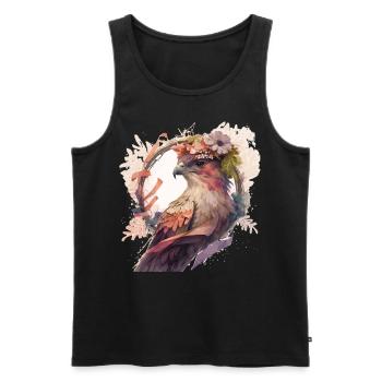 Oiseaux De Proie Cerf-volant Fleur Couronne Floral - Débardeur bio Premium Homme - noir - Devant - Michal (187cm)