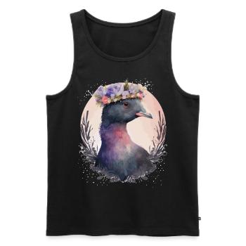Mignon foulque Bird Watching Flower Crown Floral Birdin - Débardeur bio Premium Homme - noir - Devant - Michal (187cm)