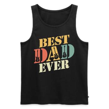 Best Dad Ever - Männer Premium Bio Tank Top - Schwarz - Vorne - Michal (187cm)