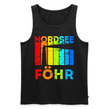 Föhr Nordsee Nordfriesische Insel Geschenk - Männer Premium Bio Tank Top - Schwarz - Vorne - Michal (187cm)