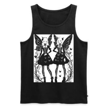 Fairycore Aesthetics Skeleton Fairy Goth Gothic G - Men's Premium Organic Tank Top - black - Front - Michal (187cm)