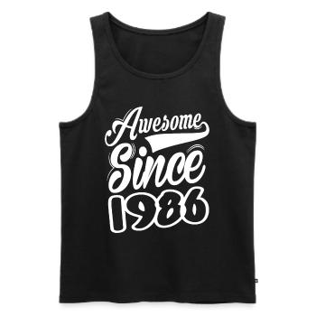 Awesome Since 1986 - Men's Premium Organic Tank Top - black - Front - AI Model Male 178 light (178cm)