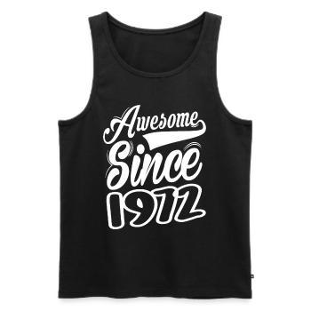 Awesome Since 1972 - Men's Premium Organic Tank Top - black - Front - AI Model Male 178 light (178cm)