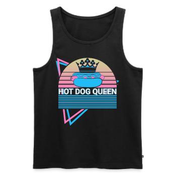 Hot-dog Hotdog Rétro - Débardeur bio Premium Homme - noir - Devant - Michal (187cm)