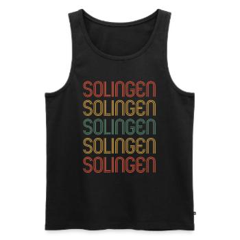 Solingerin Solinger Solingen - Men's Premium Organic Tank Top - black - Front - AI Model Male 178 light (178cm)