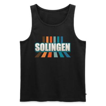 Solingerin Solinger Solingen - Men's Premium Organic Tank Top - black - Front - AI Model Male 178 light (178cm)