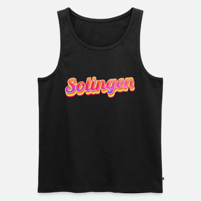 Solingerin Solinger Solingen - Männer Premium Bio Tank Top - Schwarz