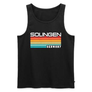 Solingerin Solinger Solingen - Men's Premium Organic Tank Top - black - Front - AI Model Male 178 light (178cm)