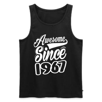 Awesome Since 1967 - Men's Premium Organic Tank Top - black - Front - AI Model Male 178 light (178cm)