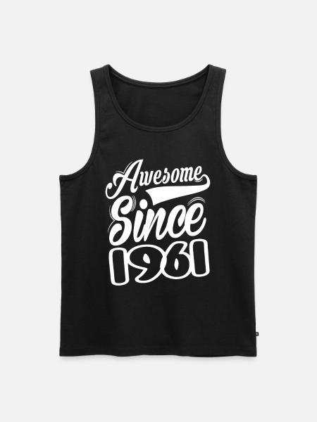 Awesome Since 1961 - Men's Premium Organic Tank Top - black