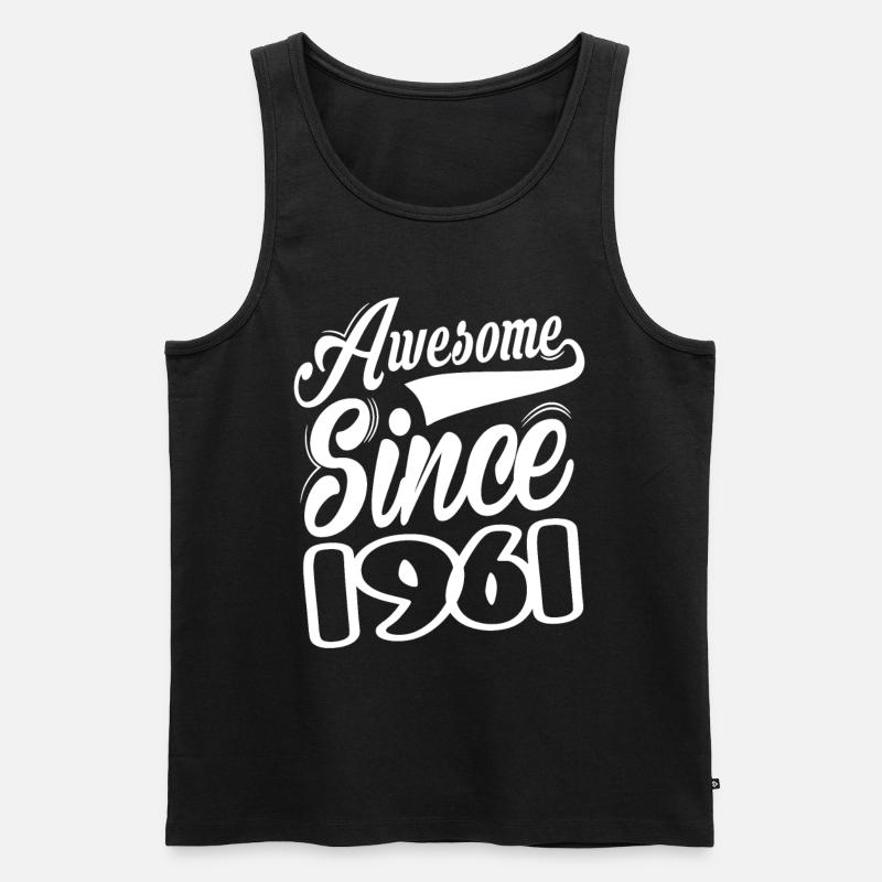 Awesome Since 1961 - Männer Premium Bio Tank Top - Schwarz