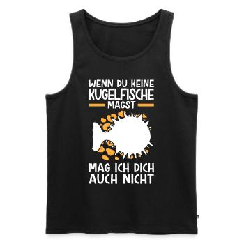 Kugelfisch nicht mögen Riesenkugelfisch - Männer Premium Bio Tank Top - Schwarz - Vorne - AI Model Male 178 light (178cm)