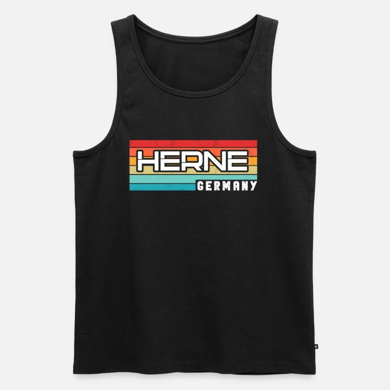 Hernerin Herner Herne - Männer Premium Bio Tank Top - Schwarz