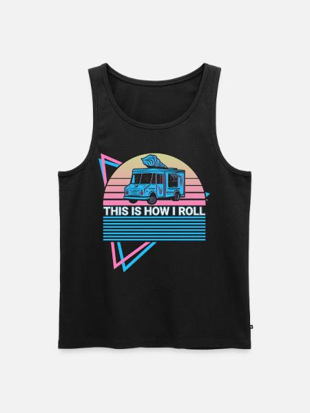Eiscreme Retro - Männer Premium Bio Tank Top - Schwarz