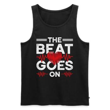 Herzoperation Genesener Herztransplantation - Männer Premium Bio Tank Top - Schwarz - Vorne - Michal (187cm)