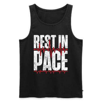 Herztransplantation Rest In Pace - Männer Premium Bio Tank Top - Schwarz - Vorne - Michal (187cm)