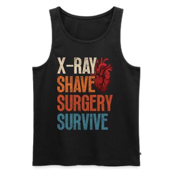 Herzoperation Genesener XRay Shave Surgery Survive - Männer Premium Bio Tank Top - Schwarz - Vorne - Michal (187cm)