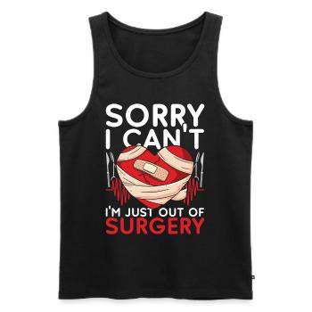 Heart surgery for convalescent heart transplant - Men's Premium Organic Tank Top - black - Front - Michal (187cm)