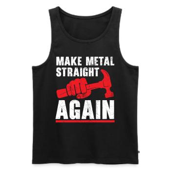 Straightening metal again Car painters - Men's Premium Organic Tank Top - black - Front - Michal (187cm)