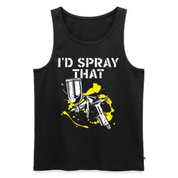 Body painter Someone has to do it - Men's Premium Organic Tank Top - black - Front - Michal (187cm)