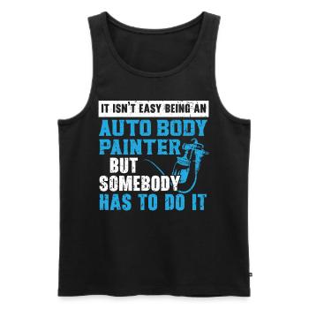 I'm only here because of the pinpricks body - Men's Premium Organic Tank Top - black - Front - Michal (187cm)