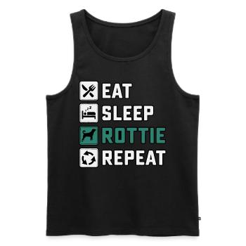 Manger dormir pourri Répéter - Débardeur bio Premium Homme - noir - Devant - Michal (187cm)