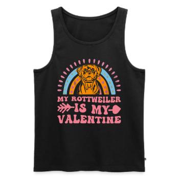 My Rottweiler is my Valentine - Men's Premium Organic Tank Top - black - Front - Michal (187cm)