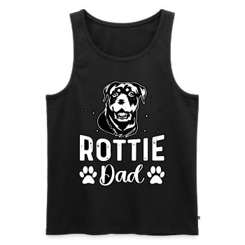 Papa Rottie - Débardeur bio Premium Homme - noir - Devant - AI Model Male 178 light (178cm)