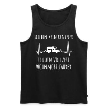 Kein Rentner, sondern Vollzeit Wohnmobilfahrer - Männer Premium Bio Tank Top - Schwarz - Vorne - Michal (187cm)
