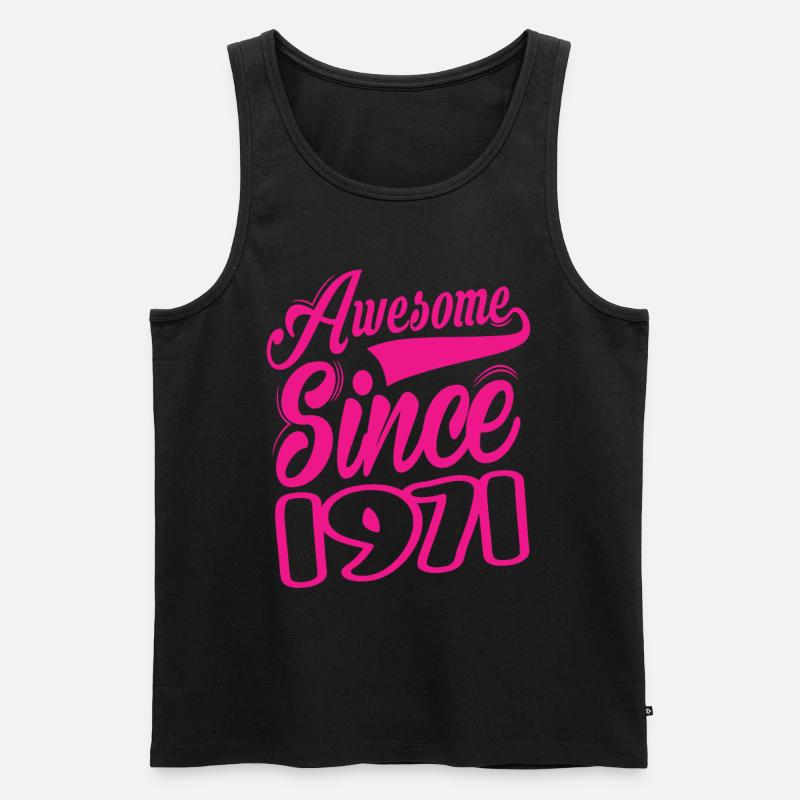 Awesome Since 1971 - Männer Premium Bio Tank Top - Schwarz