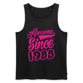 Awesome Since 1988 - Men's Premium Organic Tank Top - black - Front - AI Model Male 178 light (178cm)