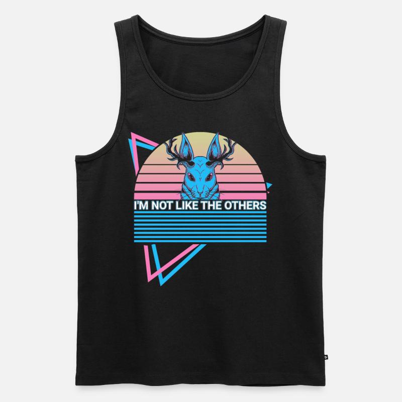 Schakalope Retro Kryptide - Männer Premium Bio Tank Top - Schwarz
