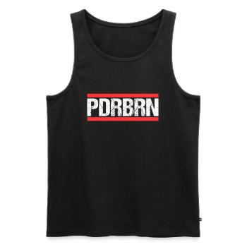 Paderbornerin Paderborner Paderborn - Männer Premium Bio Tank Top - Schwarz - Vorne - Michal (187cm)